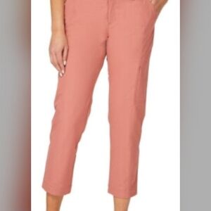 Kirklands Cropped Straight-Leg Pants in Dusty Rose